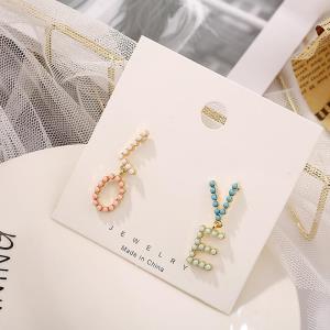 Candy Colour Love Alphabet Drop Earrings