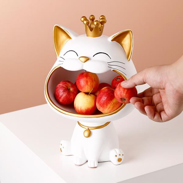 Big Mouth Cat Fruit Snack Decorate Bowl