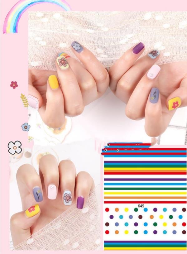 Flower Decal Transfer Nail Stickers