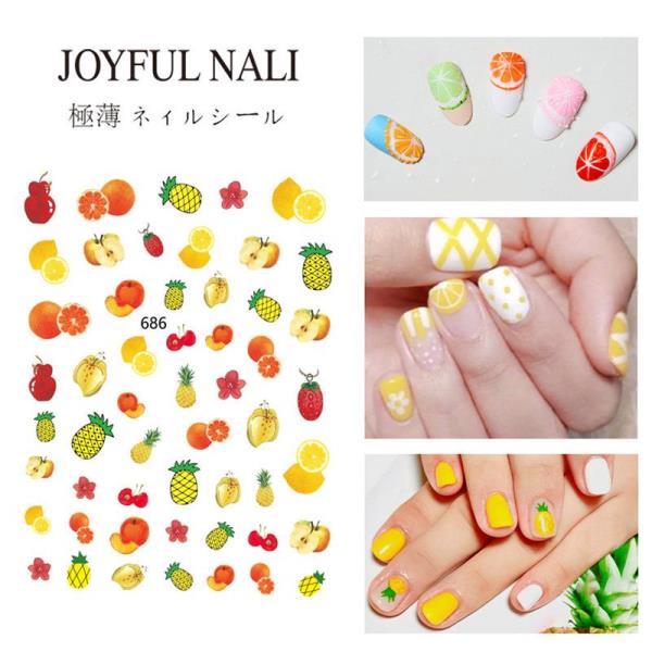 Cartoon Fruit Transfer Nail Stickers