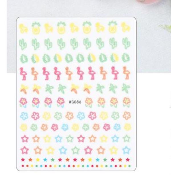 Cartoon Animal Transfer Nail Stickers