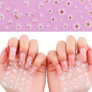 24 Christmas Glitter Reusable Fake Press Nails