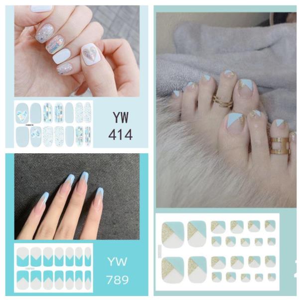 Self-adhesive Fashion Nail Toenail Stickers Set