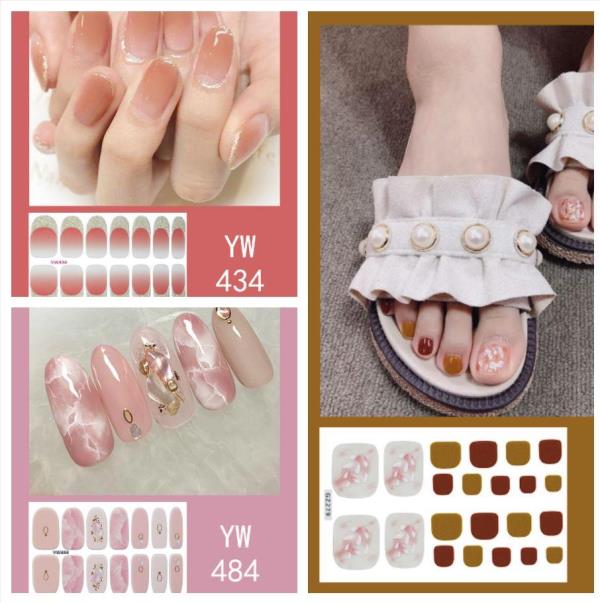 Self-adhesive Fashion Nail Toenail Stickers Set