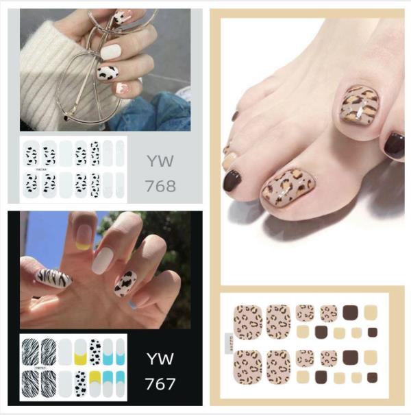 Self-adhesive Fashion Nail Toenail Stickers Set