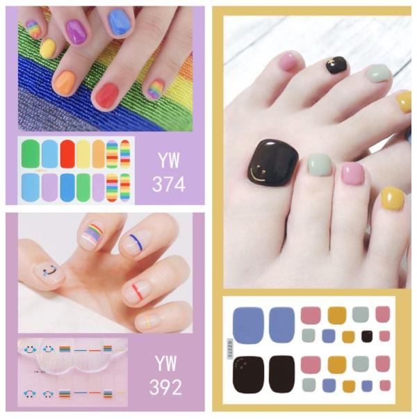 Self-adhesive Fashion Nail Toenail Stickers Set