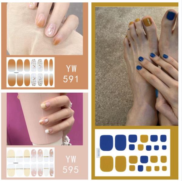 Self-adhesive Fashion Nail Toenail Stickers Set