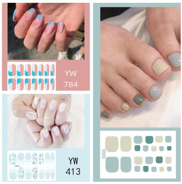 Self-adhesive Fashion Nail Toenail Stickers Set