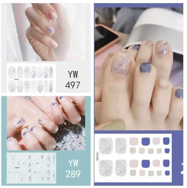 Self-adhesive Fashion Nail Toenail Stickers Set