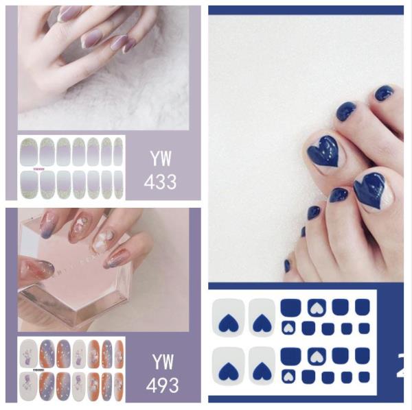 Self-adhesive Fashion Nail Toenail Stickers Set