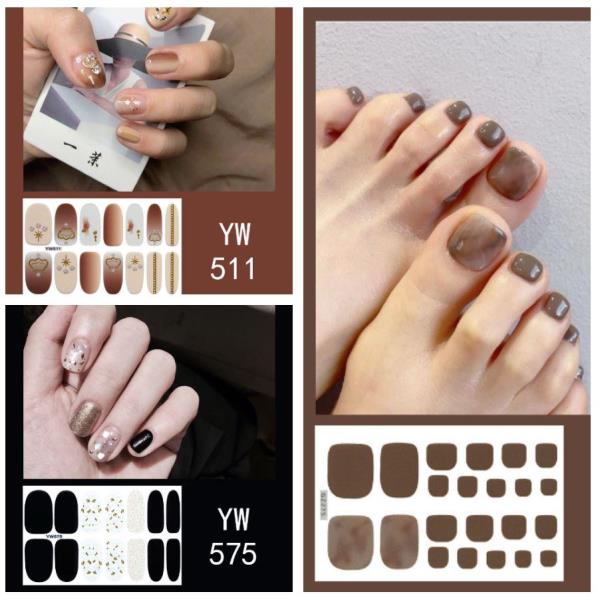 Self-adhesive Fashion Nail Toenail Stickers Set