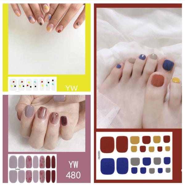 Self-adhesive Fashion Nail Toenail Stickers Set