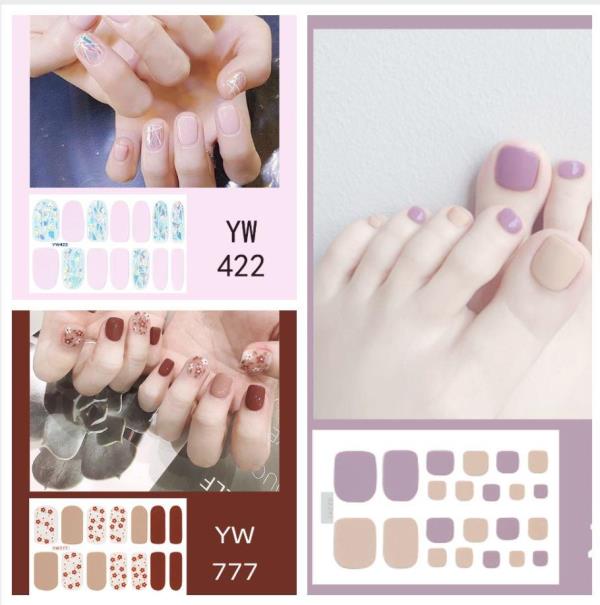 Self-adhesive Fashion Nail Toenail Stickers Set