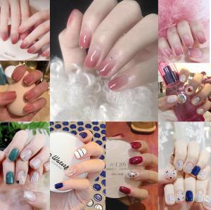 Shining Artificial Reusable Fake Press Nails