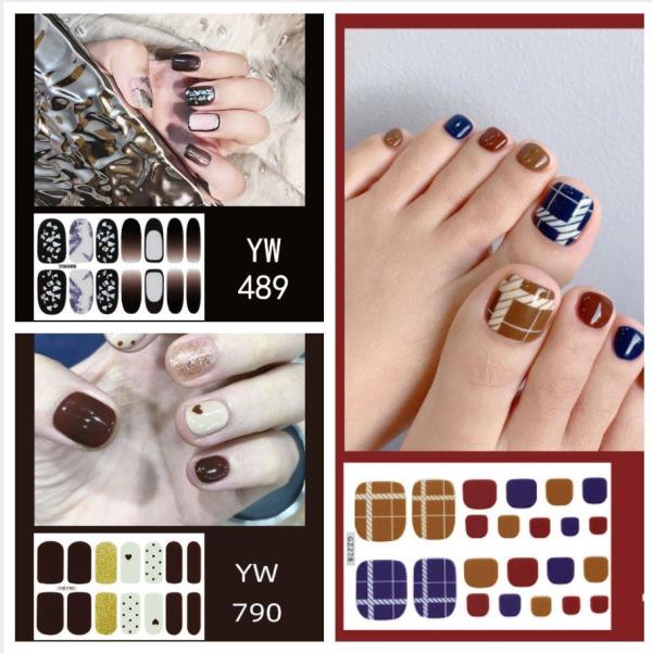 Self-adhesive Fashion Nail Toenail Stickers Set