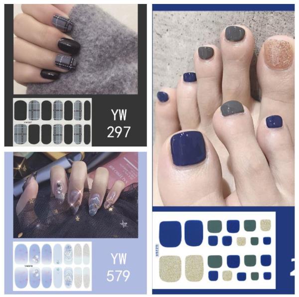 Self-adhesive Fashion Nail Toenail Stickers Set