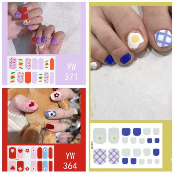 Self-adhesive Fashion Nail Toenail Stickers Set