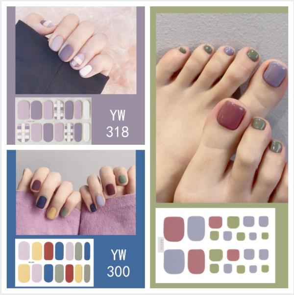 Self-adhesive Fashion Nail Toenail Stickers Set