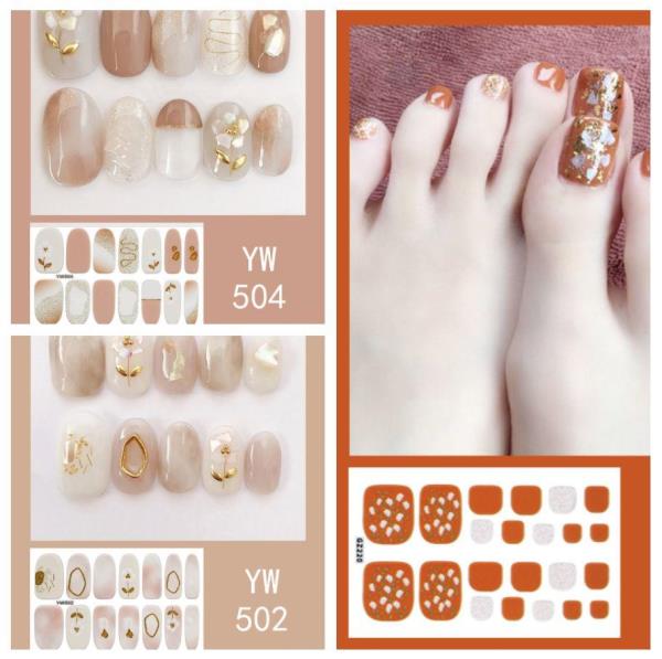 Self-adhesive Fashion Nail Toenail Stickers Set