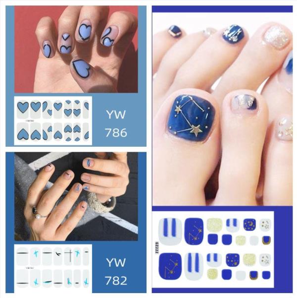 Self-adhesive Fashion Nail Toenail Stickers Set