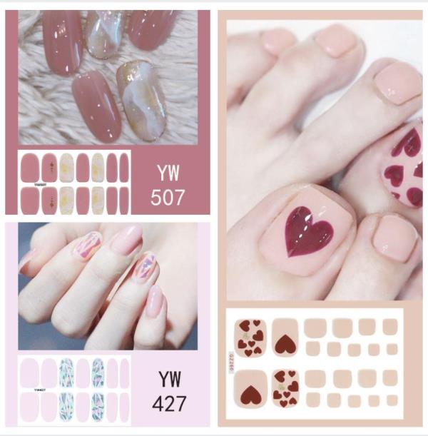 Self-adhesive Fashion Nail Toenail Stickers Set