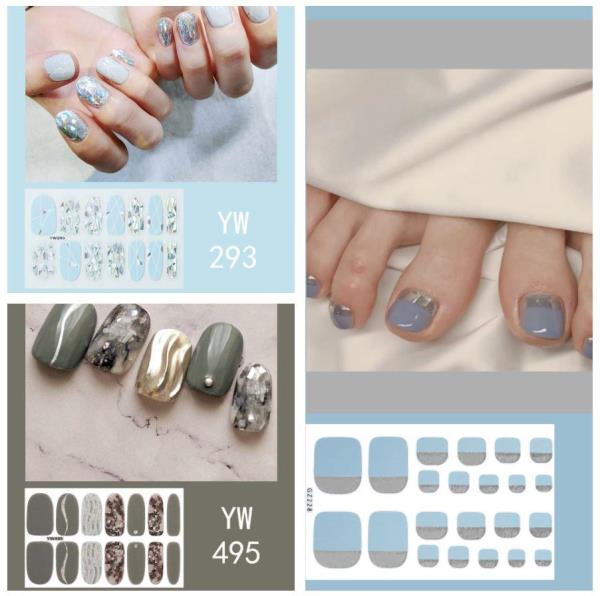 Self-adhesive Fashion Nail Toenail Stickers Set