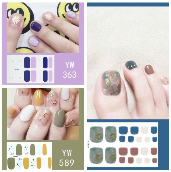 Self-adhesive Fashion Nail Toenail Stickers Set