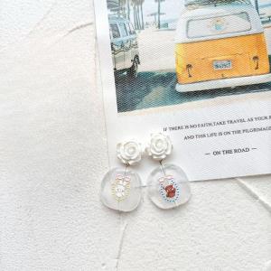 Cartoon White Astronaut Earrings