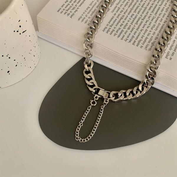 Silver Industrial Style Chain Choker