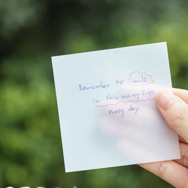 7.6 x 7.6 Rosyposy Transparent Sticky Notes