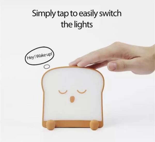 LED Toast Bread Night Lamp Light