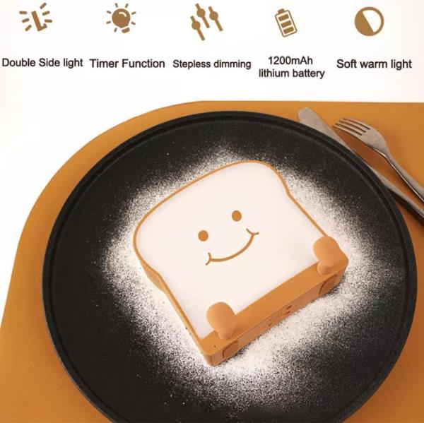 LED Toast Bread Night Lamp Light