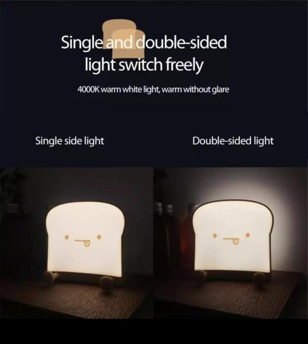 LED Toast Bread Night Lamp Light