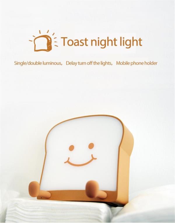 LED Toast Bread Night Lamp Light