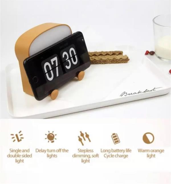 LED Toast Bread Night Lamp Light