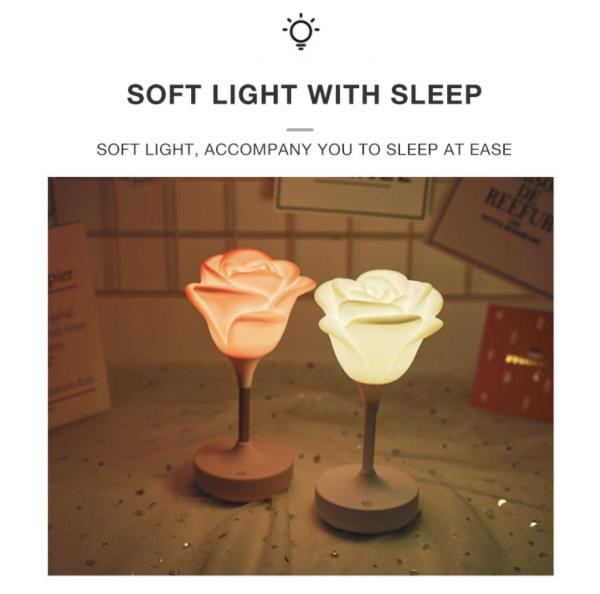 Rose Flower Led Night Lamp Light