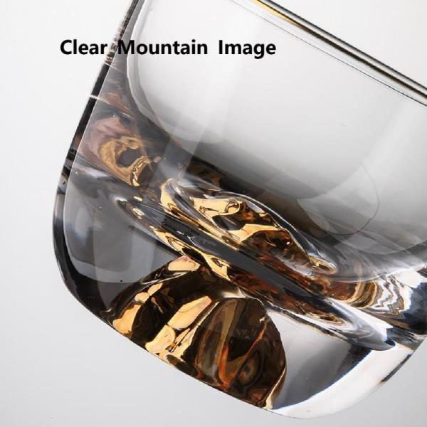 Gold Fuji Mountain Tea Wine Crystal Glass Cup