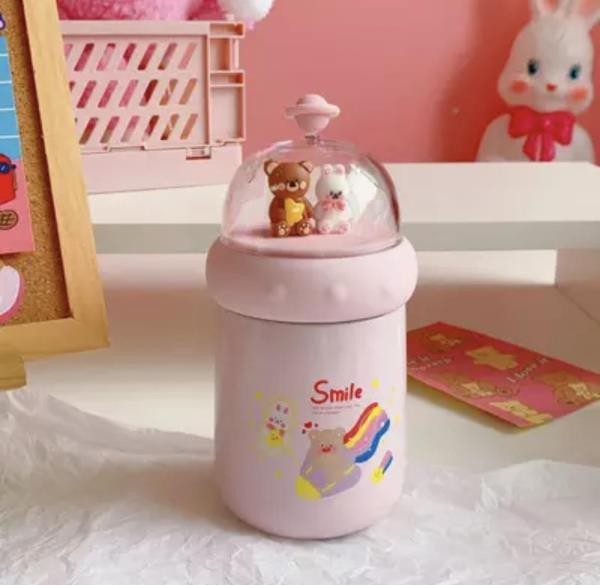 Cute Cartoon Bear Stainless Steel Vacuum Bottle