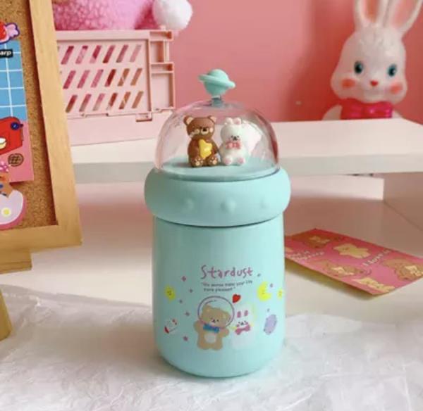 Cute Cartoon Bear Stainless Steel Vacuum Bottle