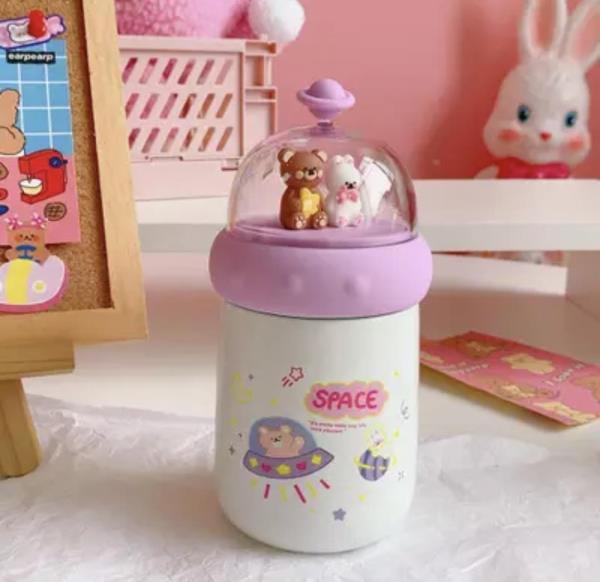 Cute Cartoon Bear Stainless Steel Vacuum Bottle