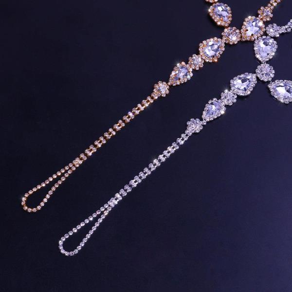 Retro Rhinestone Sandal Anklet