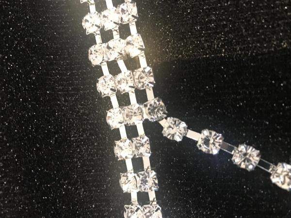 Multi Layer Long Crystal Pendant Necklace