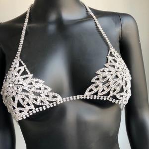 Rhinestone Wide Elastic Thigh Chain