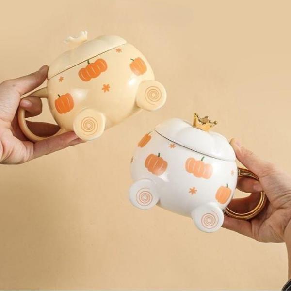 Pumpkin Cart Ceramic Coffee Mug