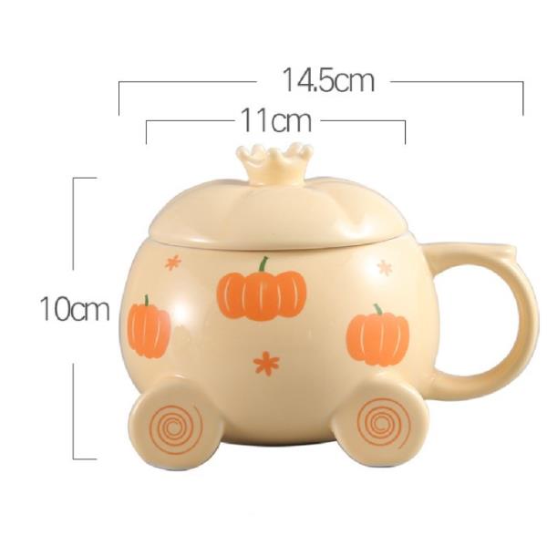 Pumpkin Cart Ceramic Coffee Mug