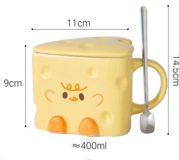 Cartoon Cheese Ceramic Coffee Mug