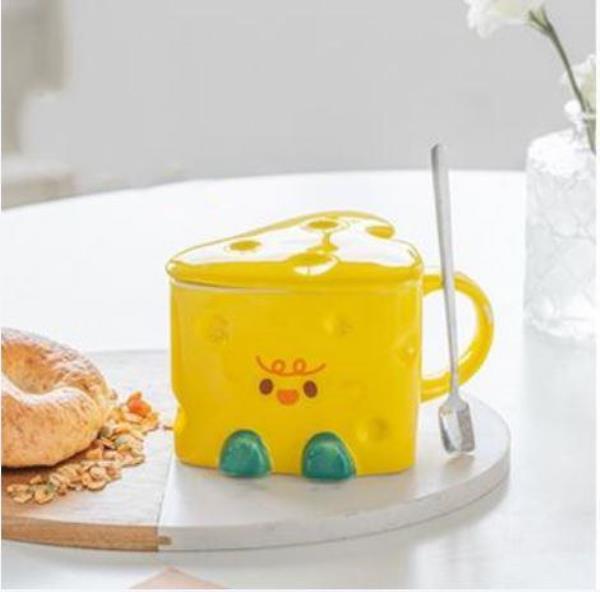 Cartoon Cheese Ceramic Coffee Mug