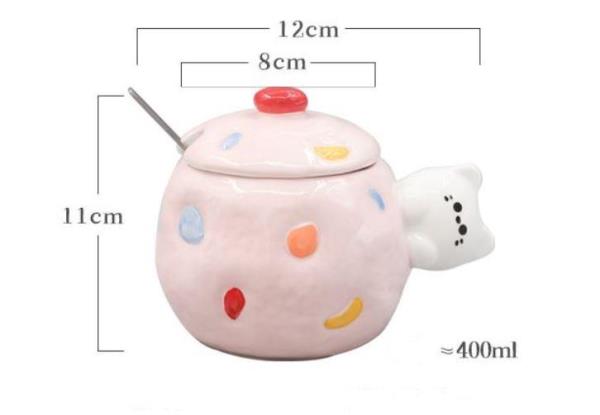 Cartoon Cookie Bear Ceramic Mug