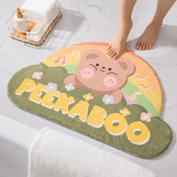 Bear Bathroom Door Non-slip Floor Mat