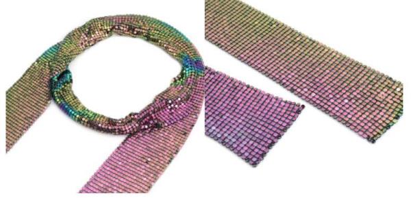 Glitter Gradient Sequin Neck Scarf